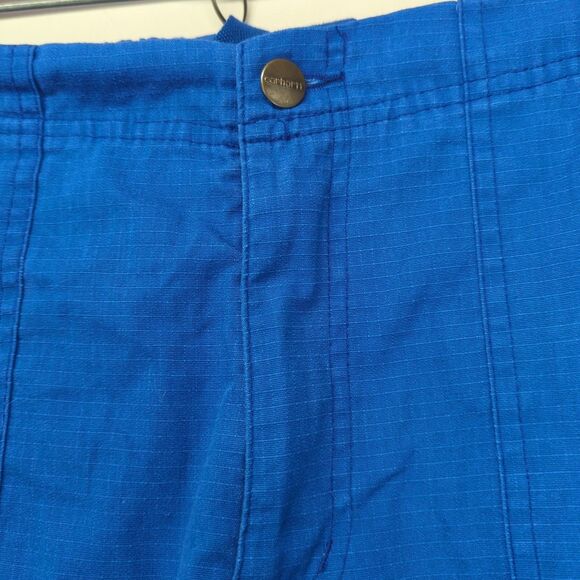Carhartt Mens Scrub Pants Royal Blue Medium Ripstop Boot Cut 8-Pocket Cargo - Picture 5 of 11
